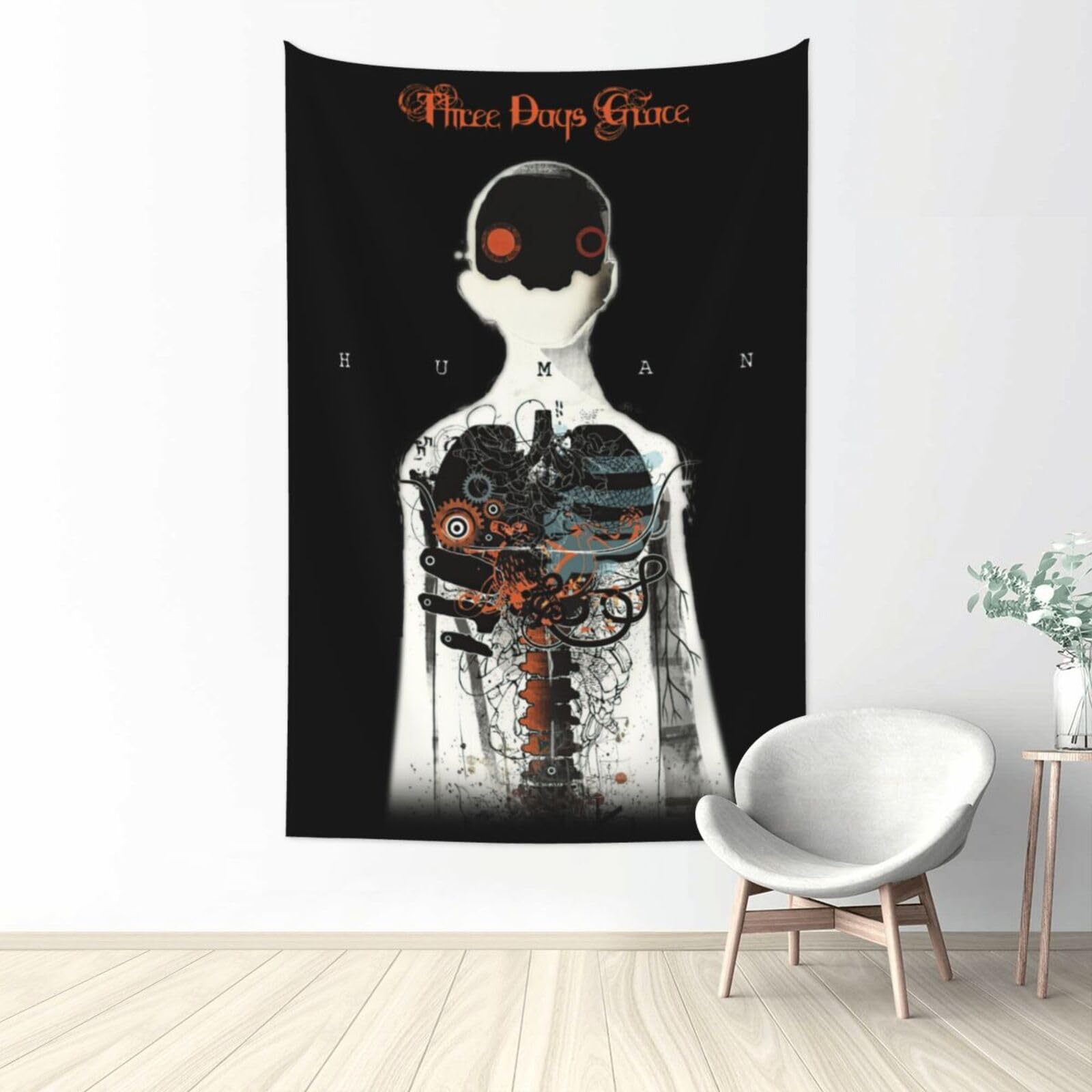 Uoajzxoi Three Rock Days Band Grace Tapestry Wall Art Poster Tapestries for Bedroom Wall Hanging Beautiful Wall Decor Home Decoration Sofa Covers Backdrop Room Decor for Office 60 x 40 Inch - Image 2