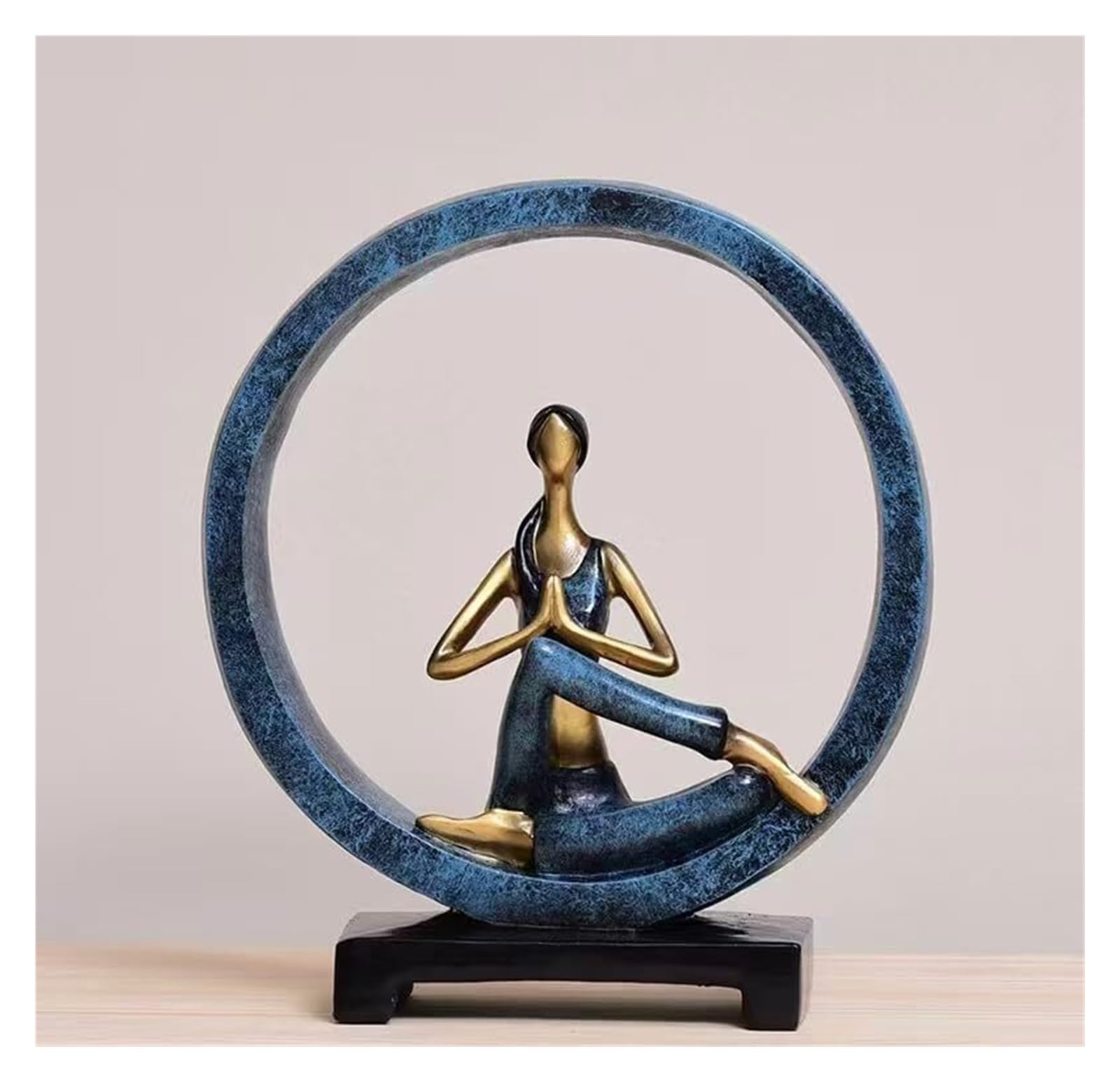NingBright Desk Decor Creative Circle Yoga Girl FigurineHome Decor 5 Styles to Choose from Esculturas y Accesorios Decorativos(Style D)