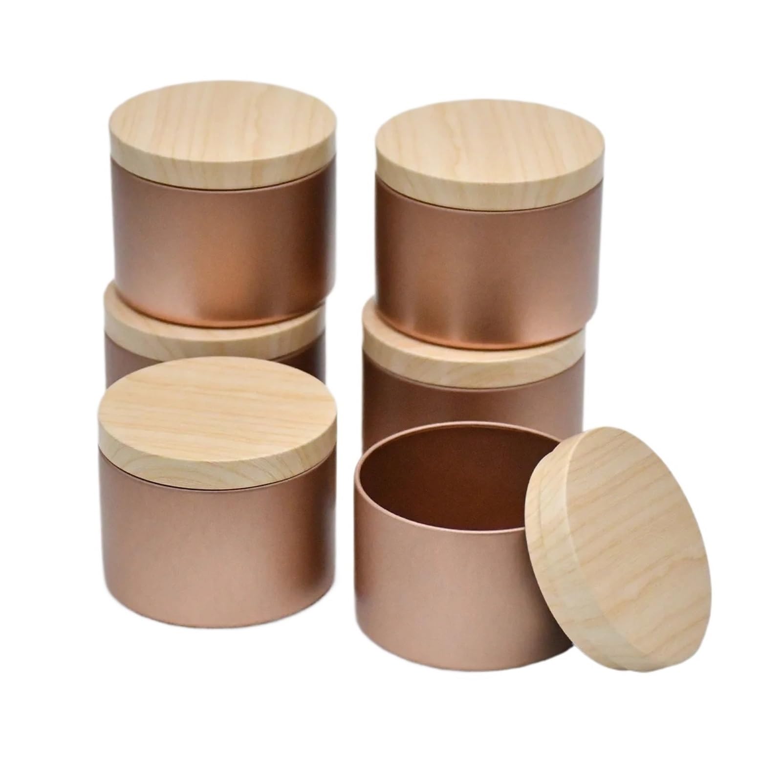 Boîtes à Bougies 4 oz/8 oz 12 pièces, contenants à Bougies for la Fabrication,(4oz)