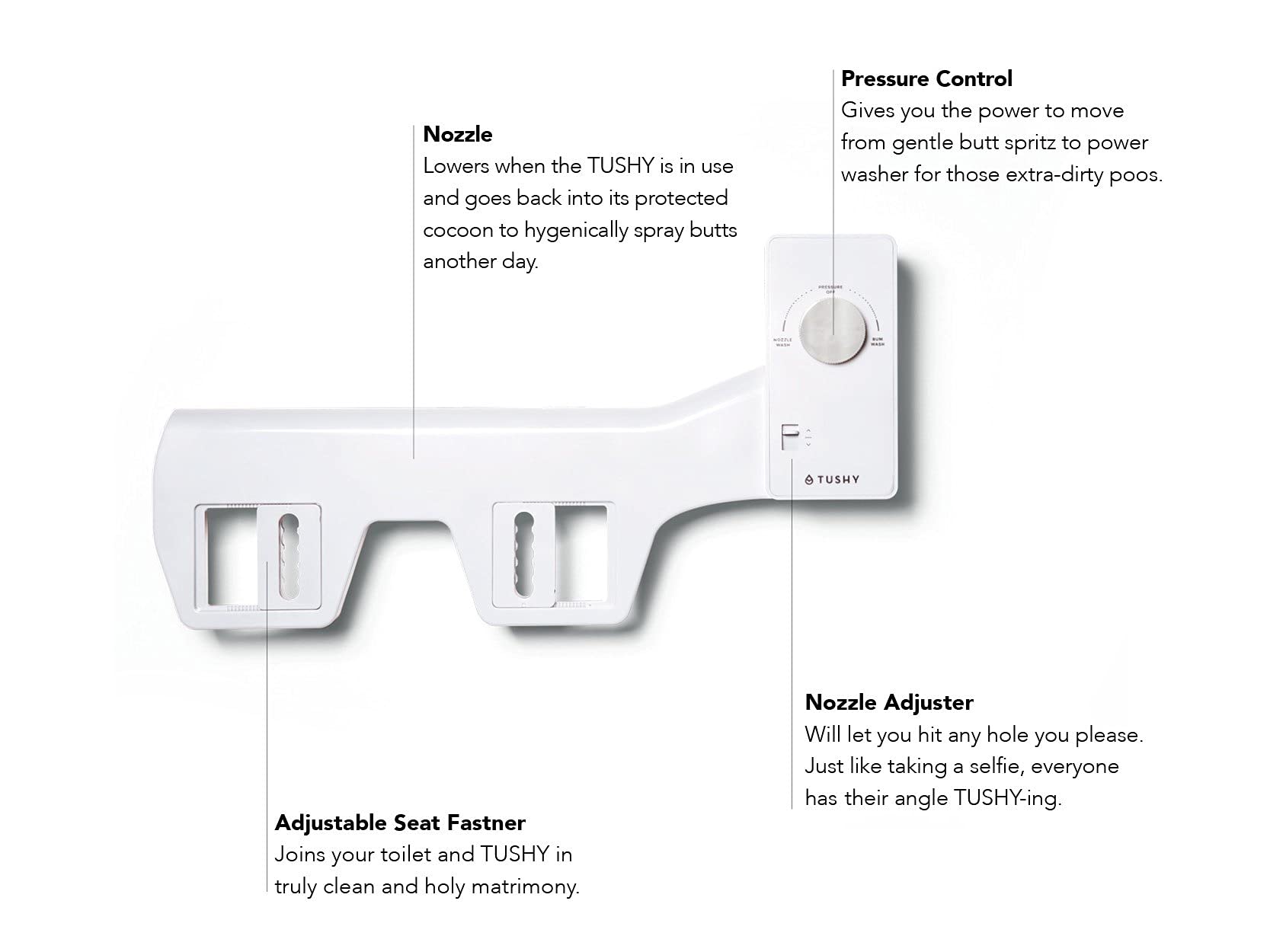 Buy TUSHY Classic 2.0 Bidet Toilet Seat Attachment Modern Sleek