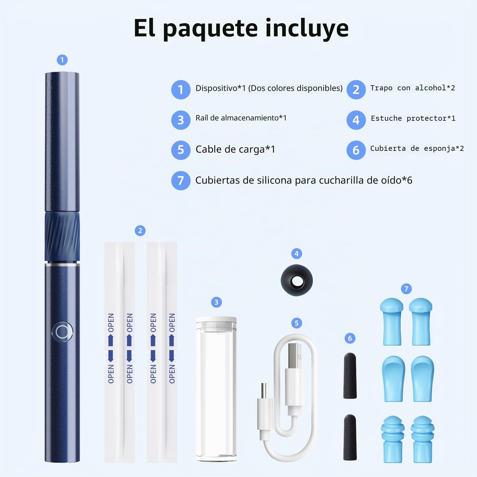 Otoscopio 1080P HD Limpia Oidos IP67 Cámara de Oído Impermeable Limpieza de Oídos con pinzas 4 LED Limpiador de Oidos Cera con Camara Adecuado Para y iOS y Android Ear Wax Remover Camera