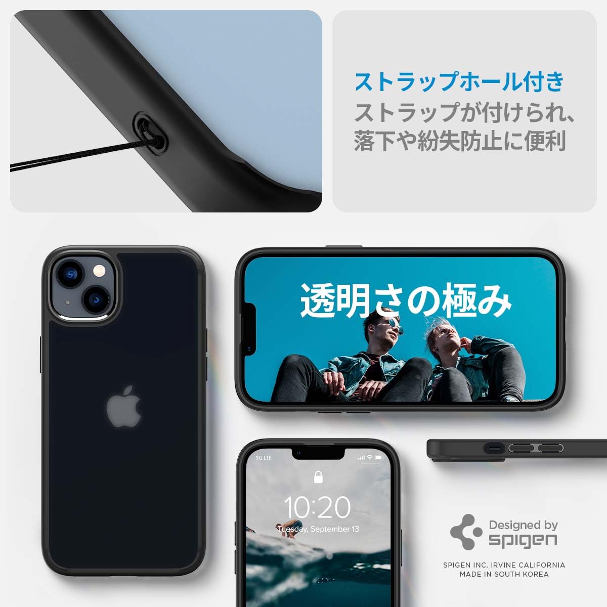 Amazon.co.jp: Spigen iPhone14Plus ケース 半透明 マット感 衝撃吸収