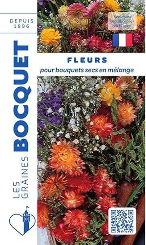 Sachet de graines de Fleurs pour bouquets secs en mélange - 1 g - fleur annuelle - LES GRAINES BOCQUET