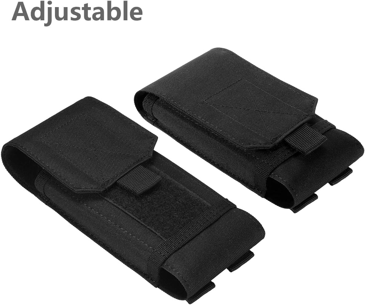Meakwisht Mobile Phone Belt Pouch – Durable Waist Holster Case with Secure Flap, Multi-Purpose Carry Holder for Smartphones, Tools & Accessories (Black) 3