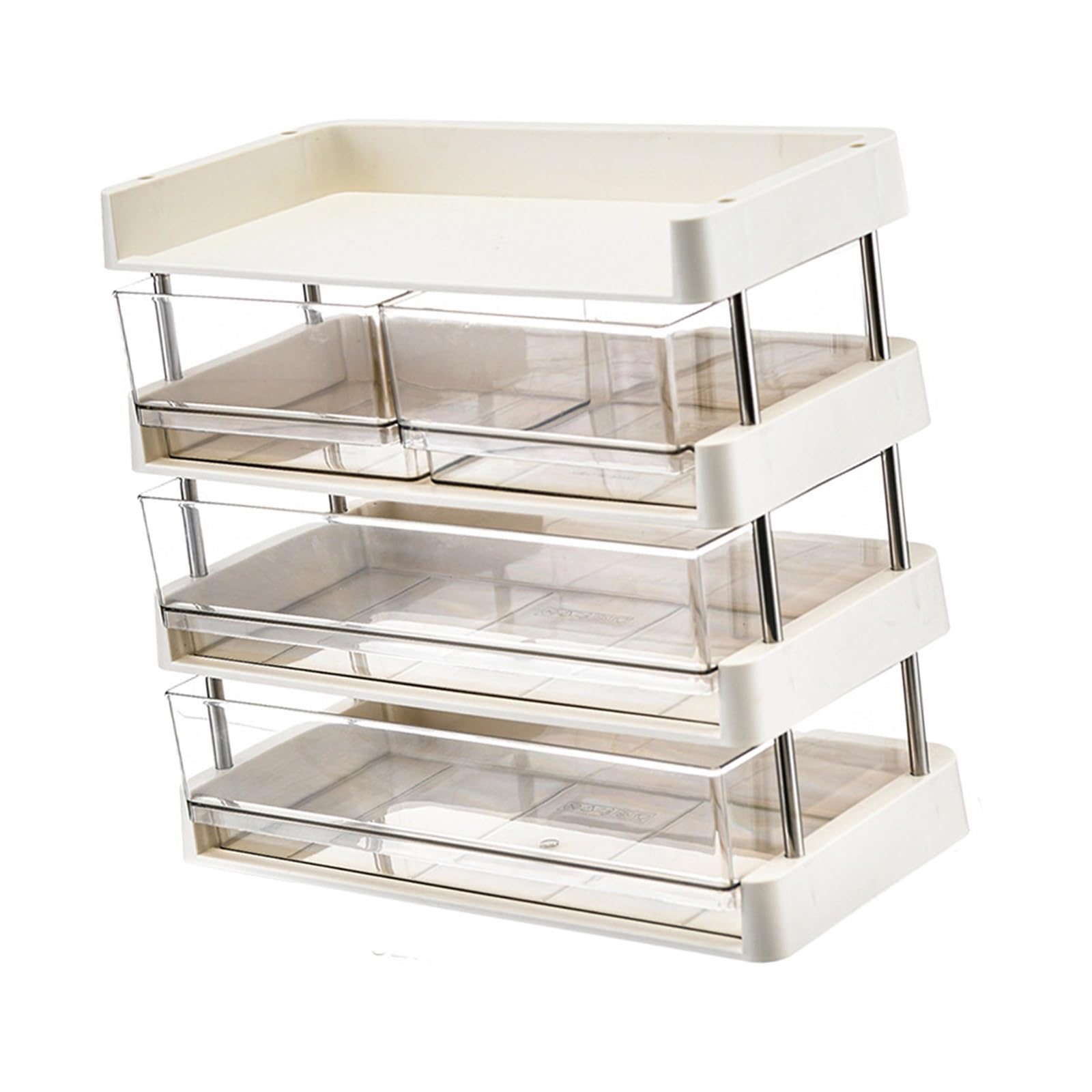 carotoe Sturdy Adjustable Shelf Organizers for Small Spaces Bathroom Kitchen Mess Release Storage Sturdy Storage Rack