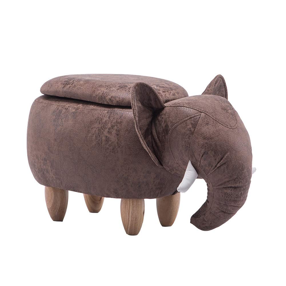 Footstools Upholstered Elephant Shape Sofa Seat Stool Space Saving 66 * 34 * 39cm LEOWE
