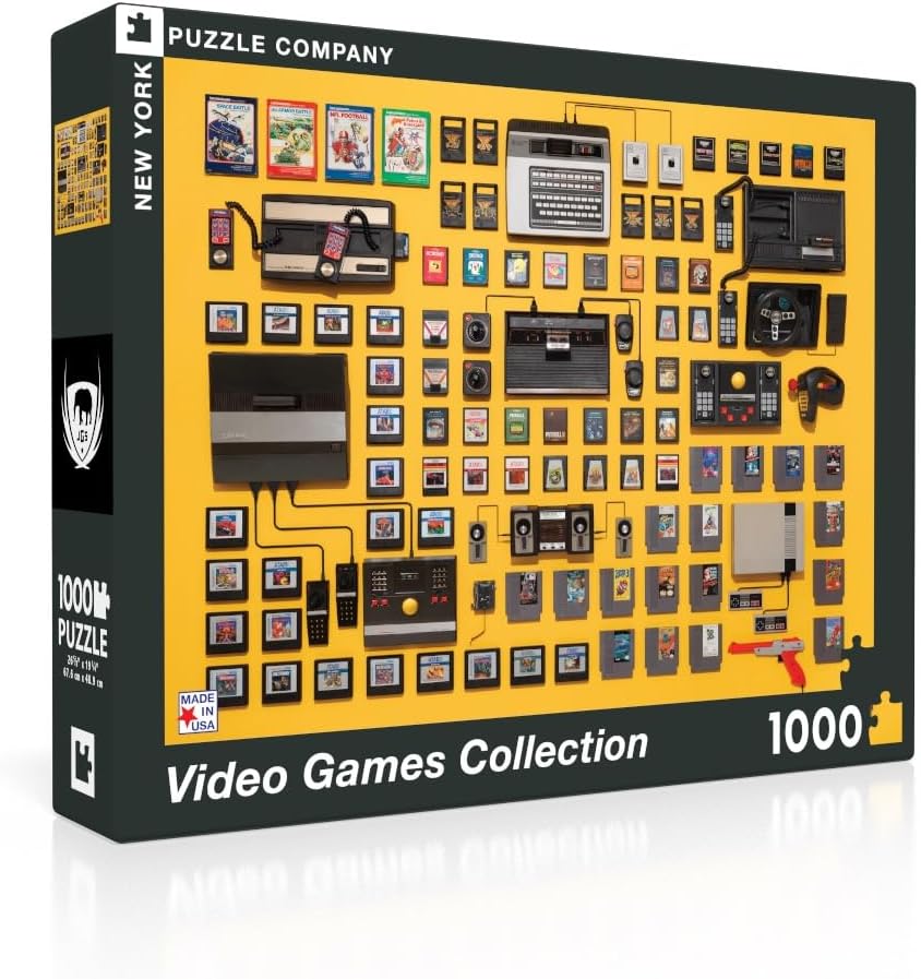 New York Puzzle Company - Jim Golden Video Games - 1000 Piece Jigsaw Puzzle for Family Game Nights by Jim Golden
