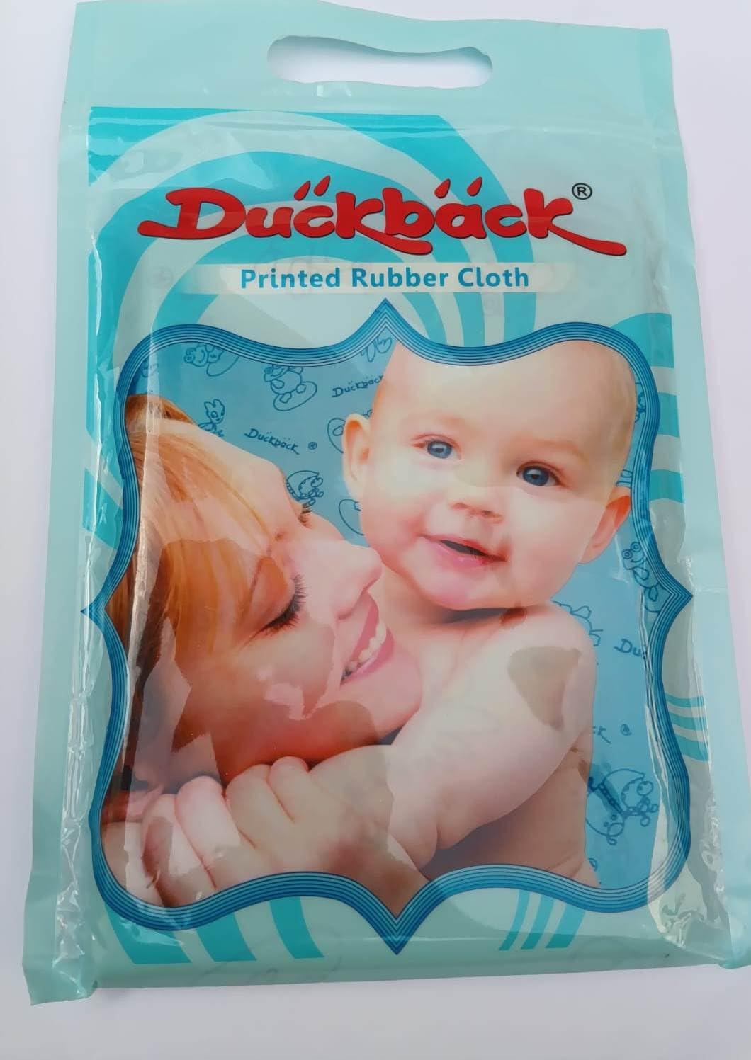 Duckback QT Rubber Printed Waterproof Mattress Protector Cot Sheet for Single Size Bed (Pink, 90 cm x 90 cm) Pack of 1