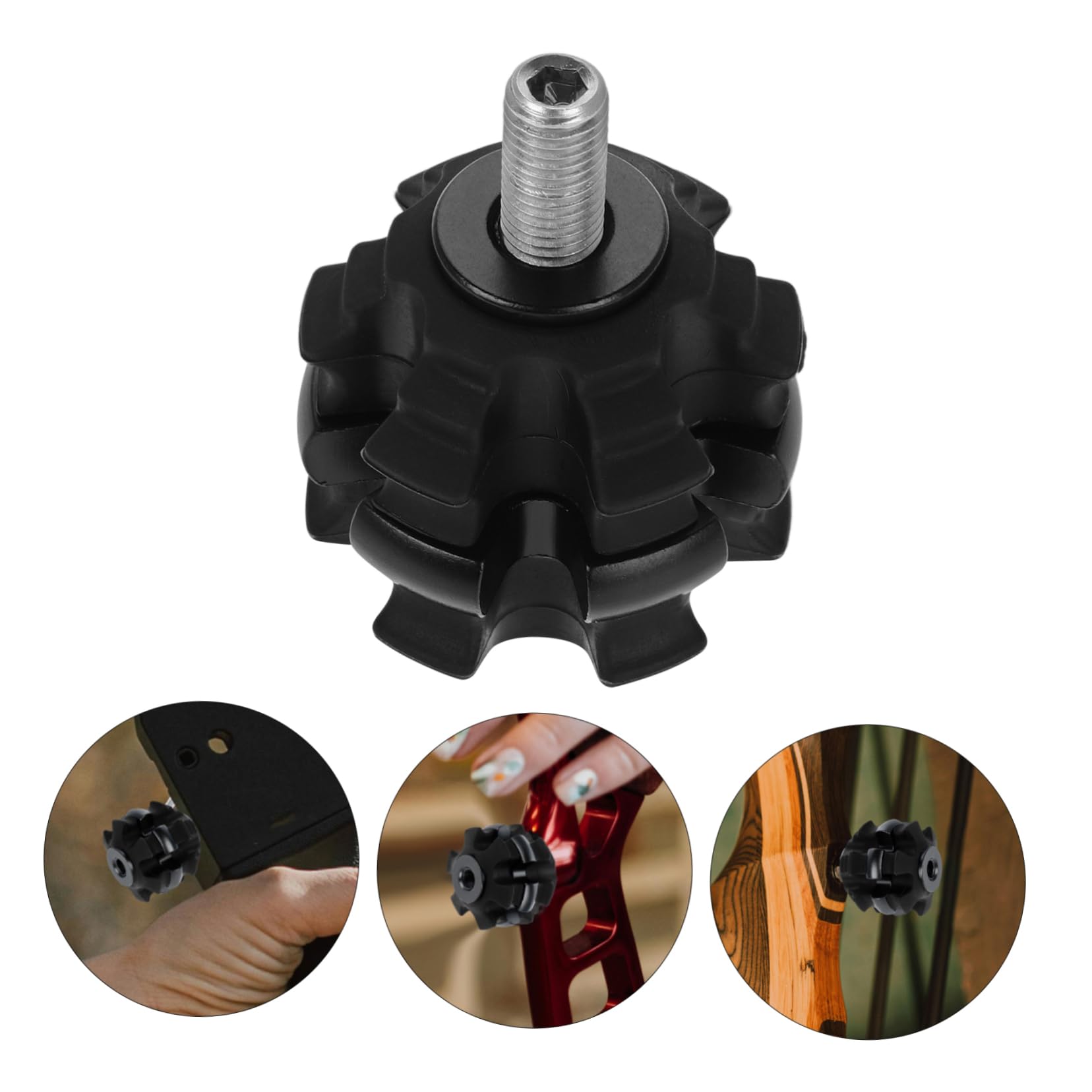 Hemobllo Ammortizzatore per Tiro con L'Arco Stabilitore Archi Schochery Stabilizzatore Antiurto di Prua Sfera di Sostituzione Stabilizzatore di Prua Raccordo di Prua Rosso Lega di Alluminio