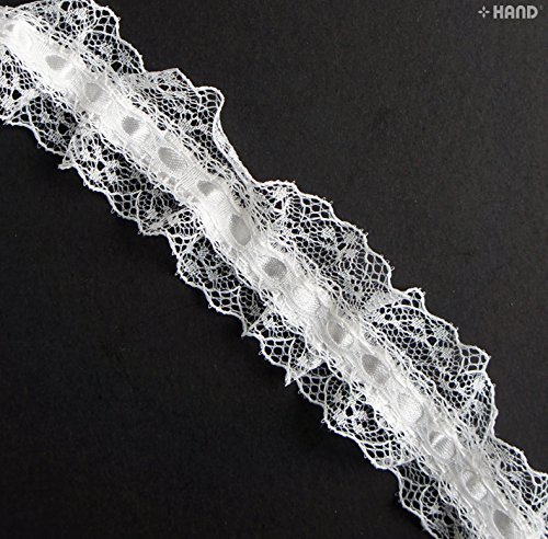 Dentelle en nylon blanc T242 ruban 10m couture et loisirs créatifs