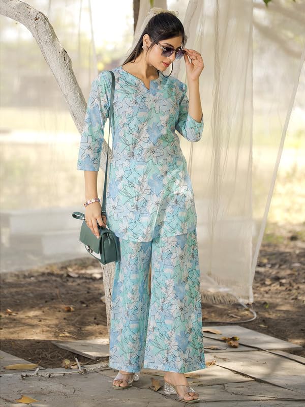 Image of Tee Projekt Cotton Ethnic Wear Co Ord Set for Women | Travel Co Ord Set for Women