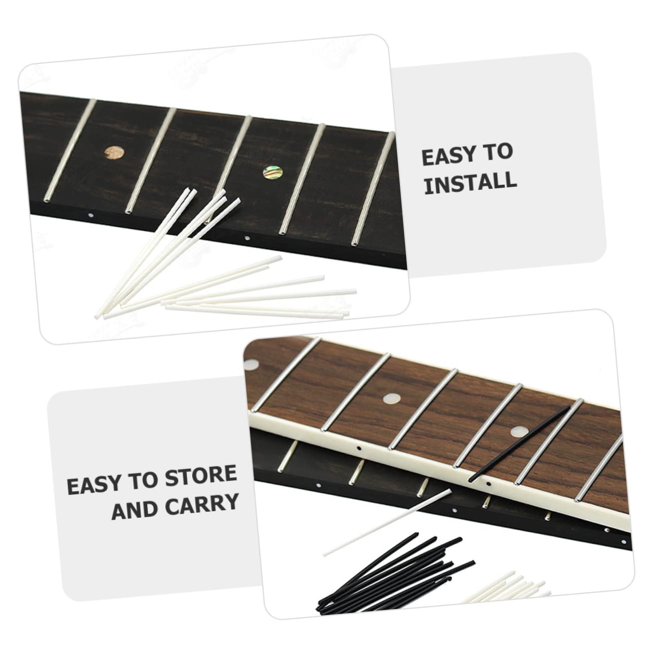 Garneck Sturdy Guitar Fretboard Sound Post 200pcs Guitar Position Markers Handmade Craftsmanship Decorative Dots