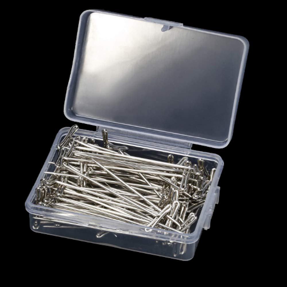 Lot De 100 épingles En T En Acier Inoxydable Avec Boîte En Plastique