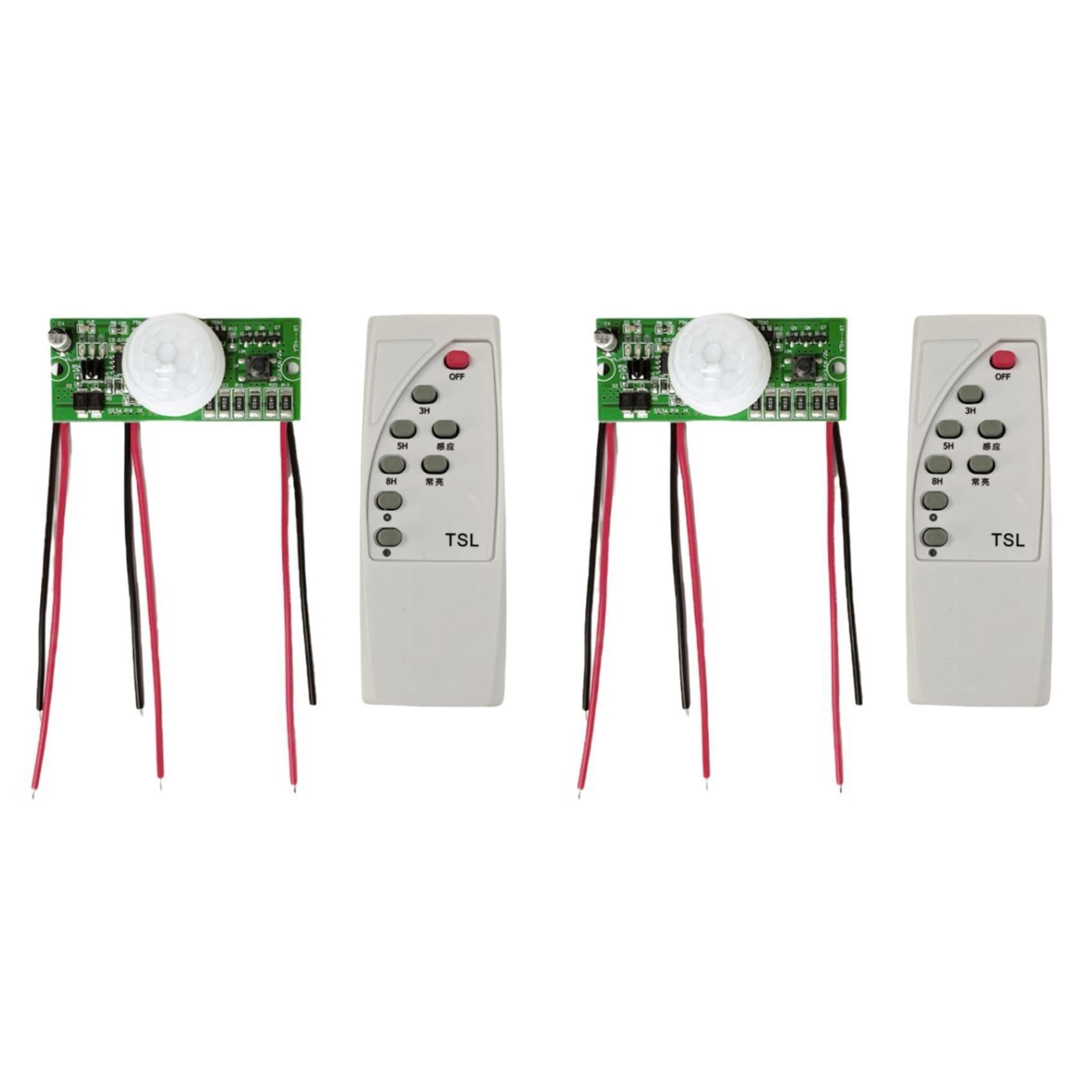 Jnchdghwa As Shown 2X 3.2V 3.7V Solar Lamp Board Solar Light Circuit Board Infrared Human Induction Solar Street Light Driver Board