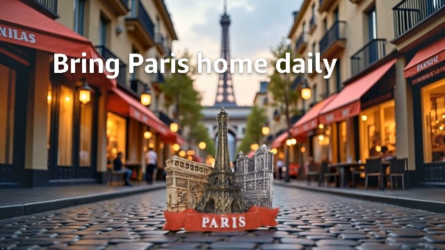 Imán decorativo 3D Torre Eiffel de resina miniatura 7