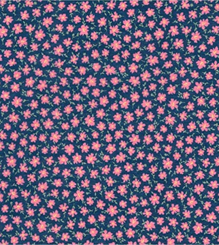 Tissu polycoton imprimé fleuri au mètre laize 110cm coupon de 10 mètres