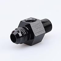 Vista 3 de AC PERFORMANCE Aluminio -6 AN macho a rosca NPT de 1/4 "con 1/8 "NPT Sensor Gauge/Gage Port Adaptadores de toma de presión, negro