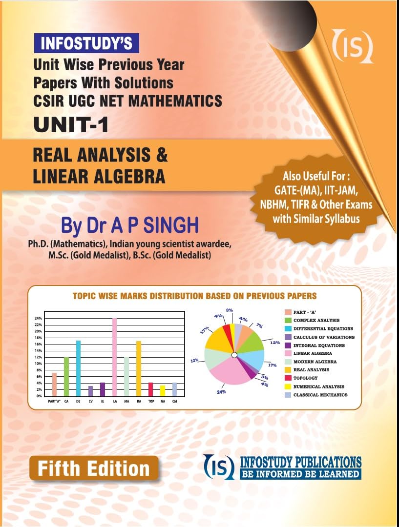 Buy Unit-wise Previous Year Papers with Solutions CSIR UGC NET MATHEMATICS UNIT-1 — BookShops.in