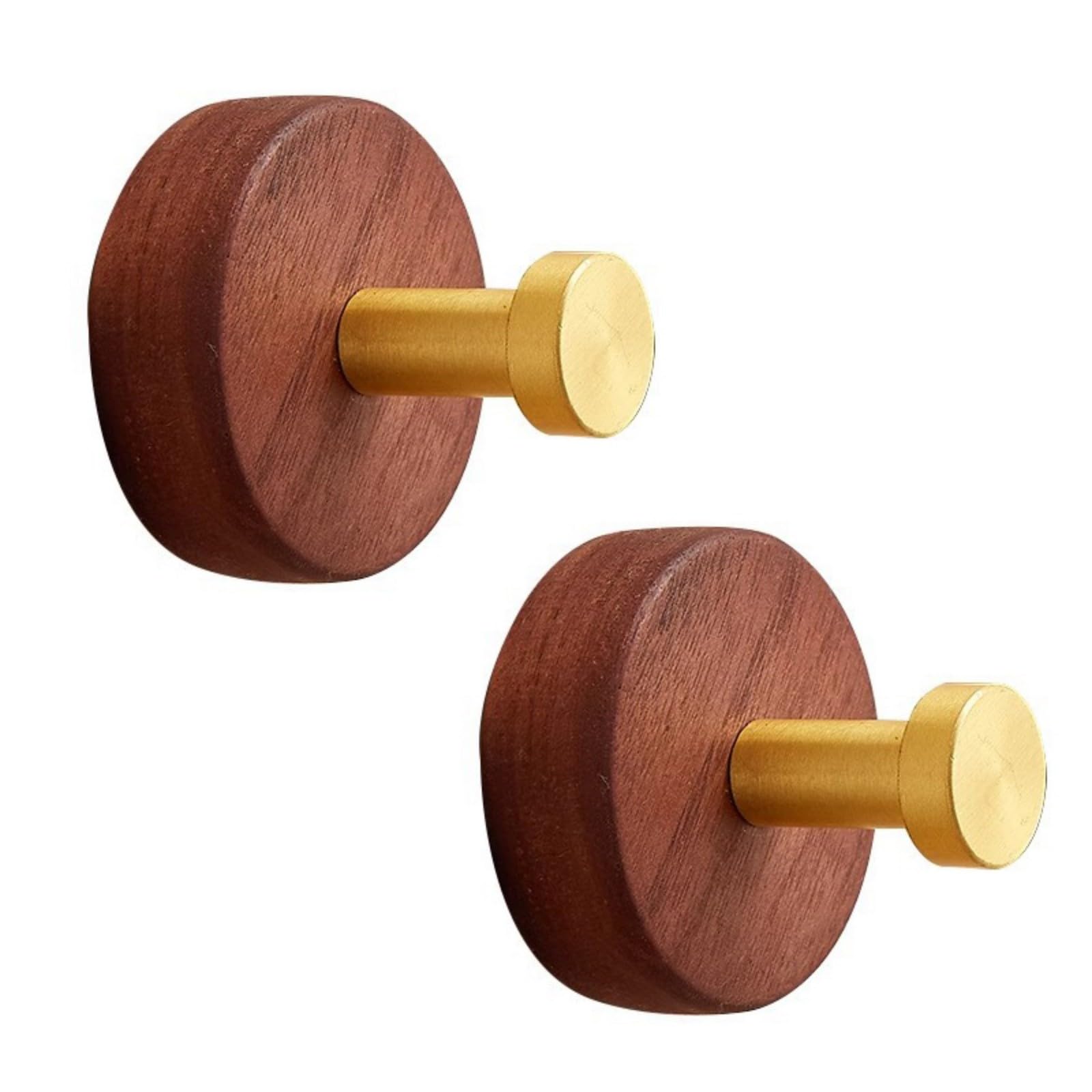 Msioytog Wood and Zincs Alloy Waterproof Hanging Hooks for Shower and Kitchen Wall Hangers for Clothes Metal Hooks for Hanging Towels and Utensils Wood and Zincs Alloy Coat and Hat Hanger Bathroom