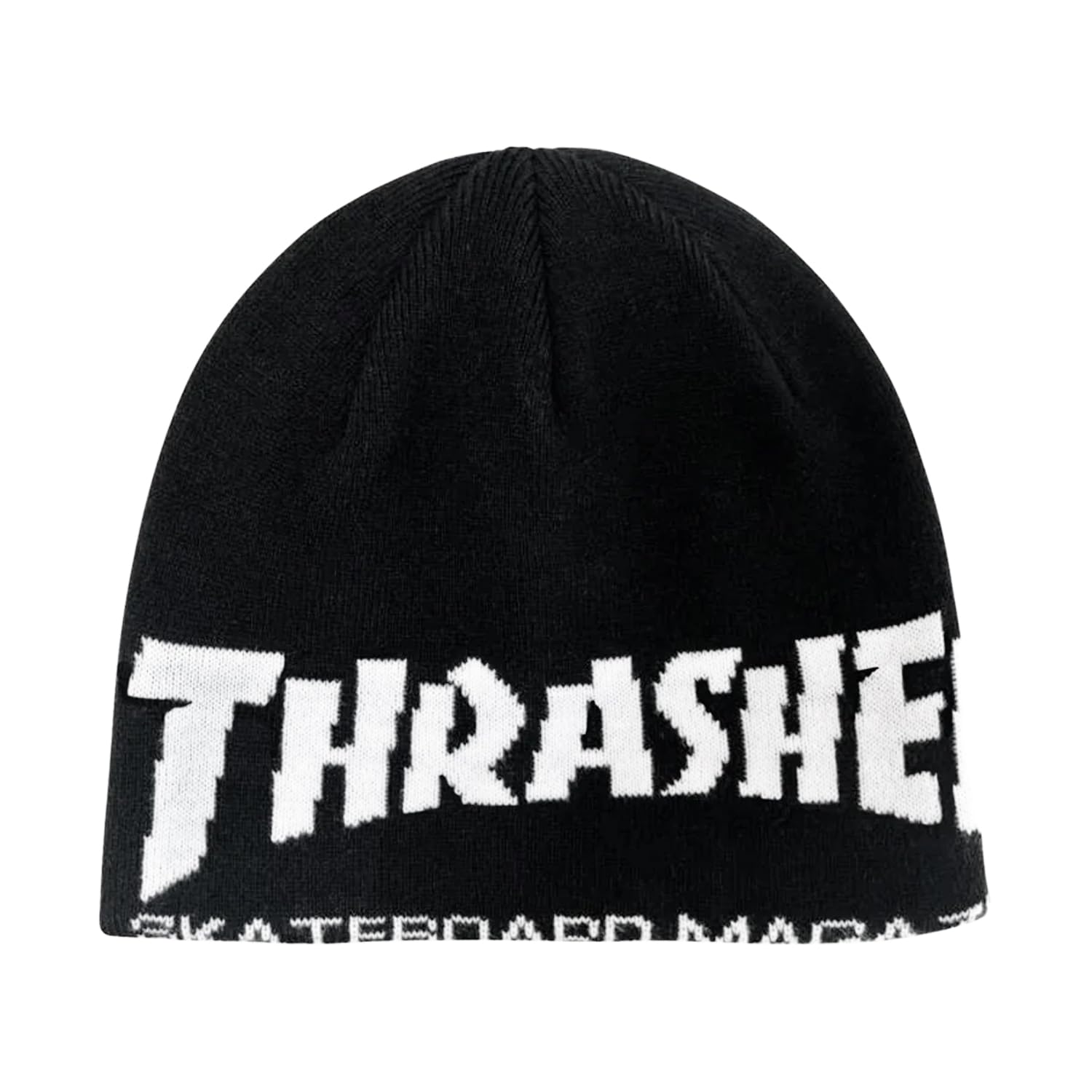 Black Acrylic Beanie with Skate Mag Artwork by Thrasher Magazine