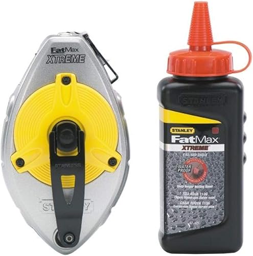 Stanley FatMax Xtreme 47-487L - Carrete de tiza con kit de tiza Xtreme roja
