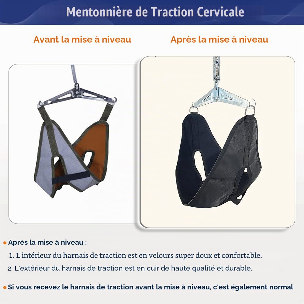 NEPPT Cou Unité de Traction Cervicale Kit Hamac Cervicales pour Soulager le Douleur Cou Décompression de la Colonne Vertébrale Physiothérapie Orthopédique Soulagement de la Douleur
