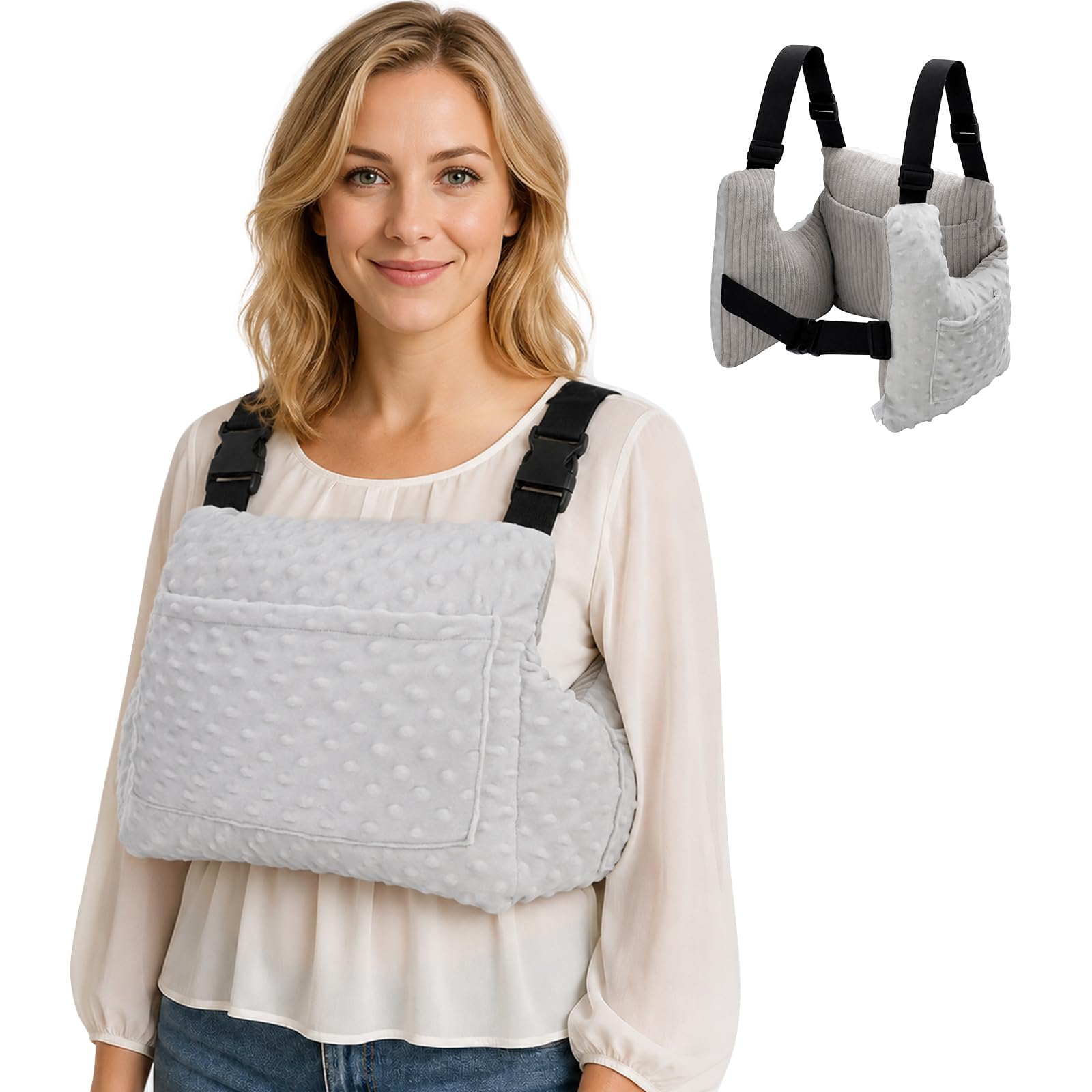 Oreillers de mastectomie indispensables pour la post-mastectomie, coussin d'hystérectomie - Fournitures de récupération de lumpectomie - Cadeau pour femme - Aide à la récupération et au