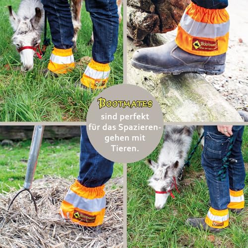 Bootmates Schuh-Überzieher Schuh-Stulpen für Garten, Reiten & Wandern | Galosche kurz in Orange | Arbeitskleidung für Wald, Straßenbau & Handwerk – Bild 4