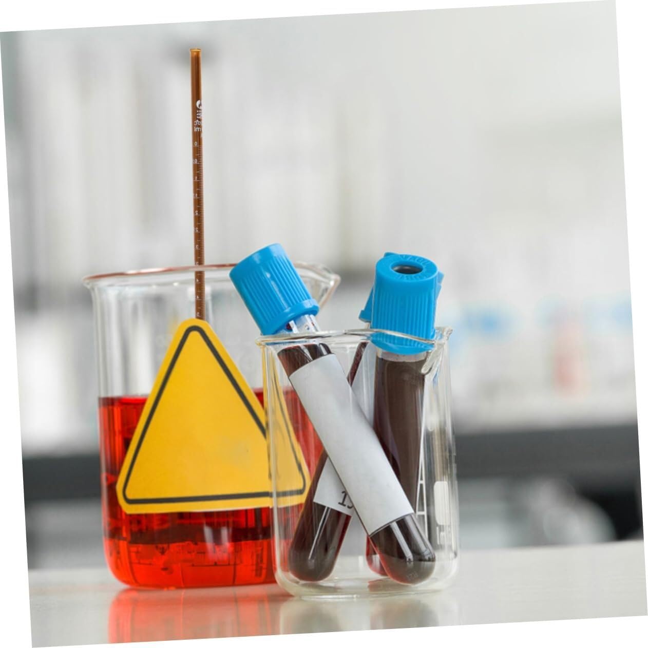 Bureta de Vidrio Borosilicato - Herramienta de Titulación de Laboratorio, Fácil de Usar & Duradera(Brown,5pcs,10ml)