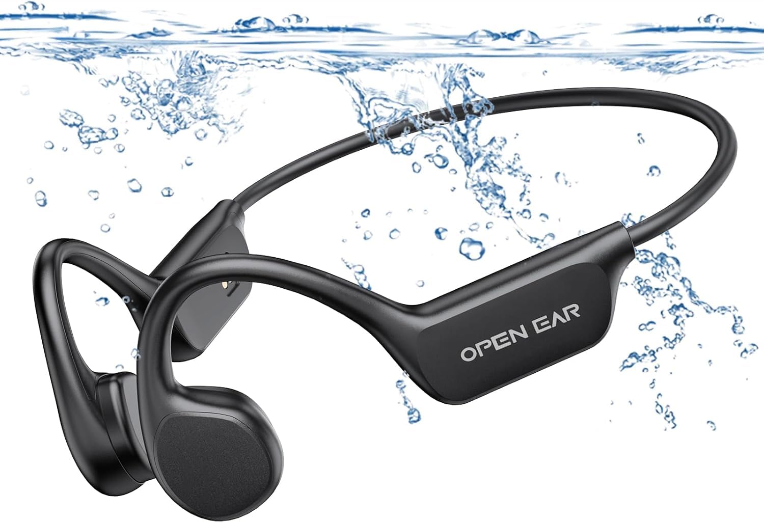 CelsusSound Cuffie A Conduzione Ossea IP68, Bluetooth 5.3, 32GB MP3 E 8h Di Autonomia – Per Nuoto, Corsa E Palestra