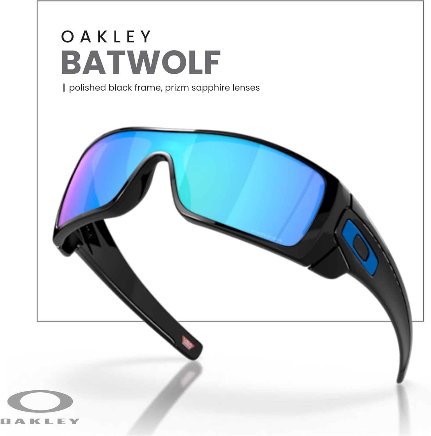 OAKLEY Batwolf OO9101 Rectangle Sunglasses for Men+ Bundle Accessory Leash Kit, Microfiber Pouch - Image 5