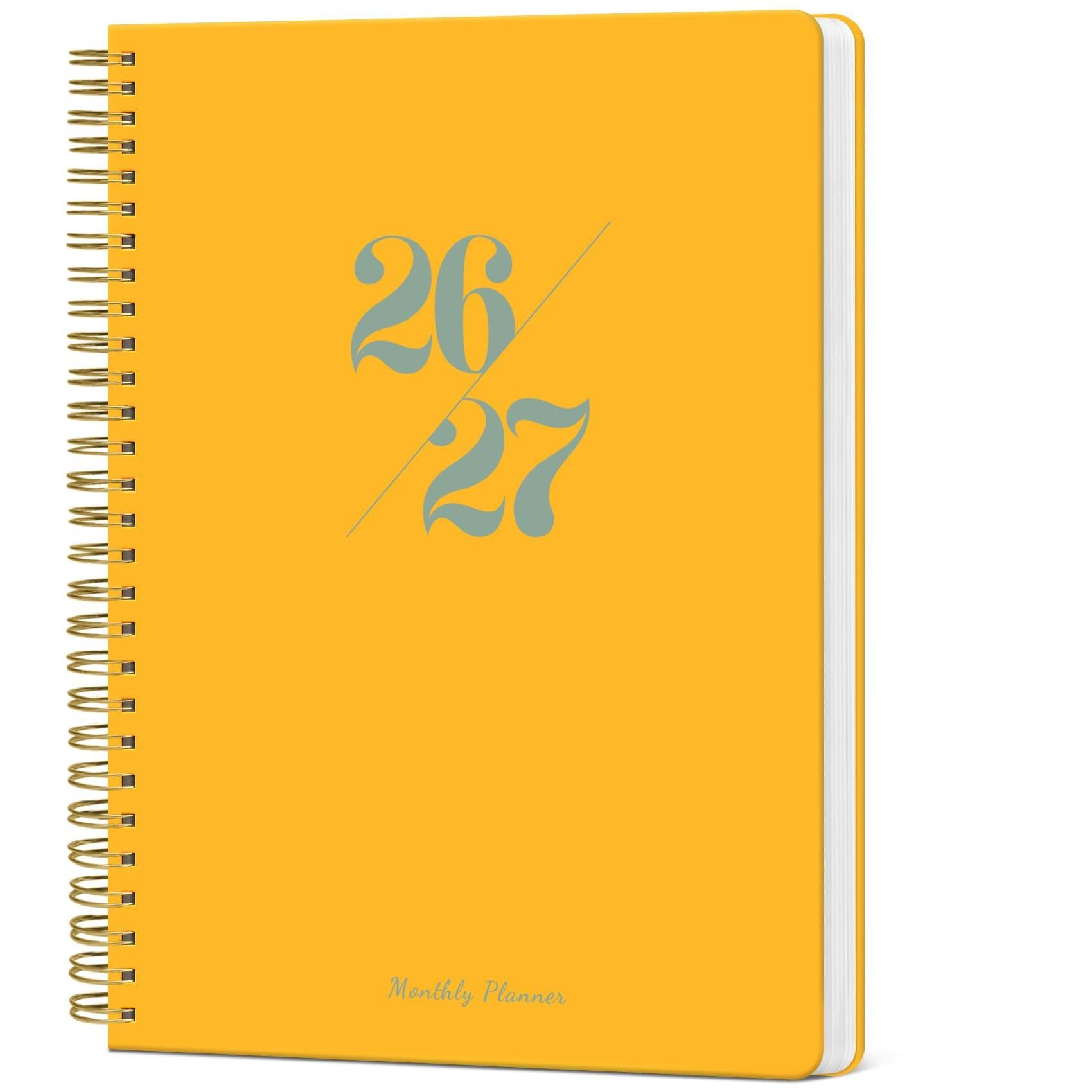 Taja Monthly Planner 2026-2027 Yellow 7" x 10" | 2 Year Calendar for Students & Professionals - main product image