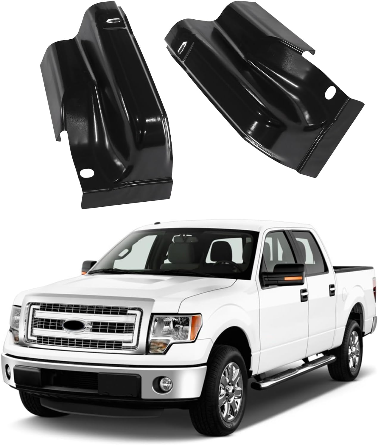 Cab Corners Pickup Truck Fit for 2009 2010 2011 2012 2013 2014 Ford F150 Crew Cab 4 Door Pickup Truck Steel Cab Corner Panels 2 PCs