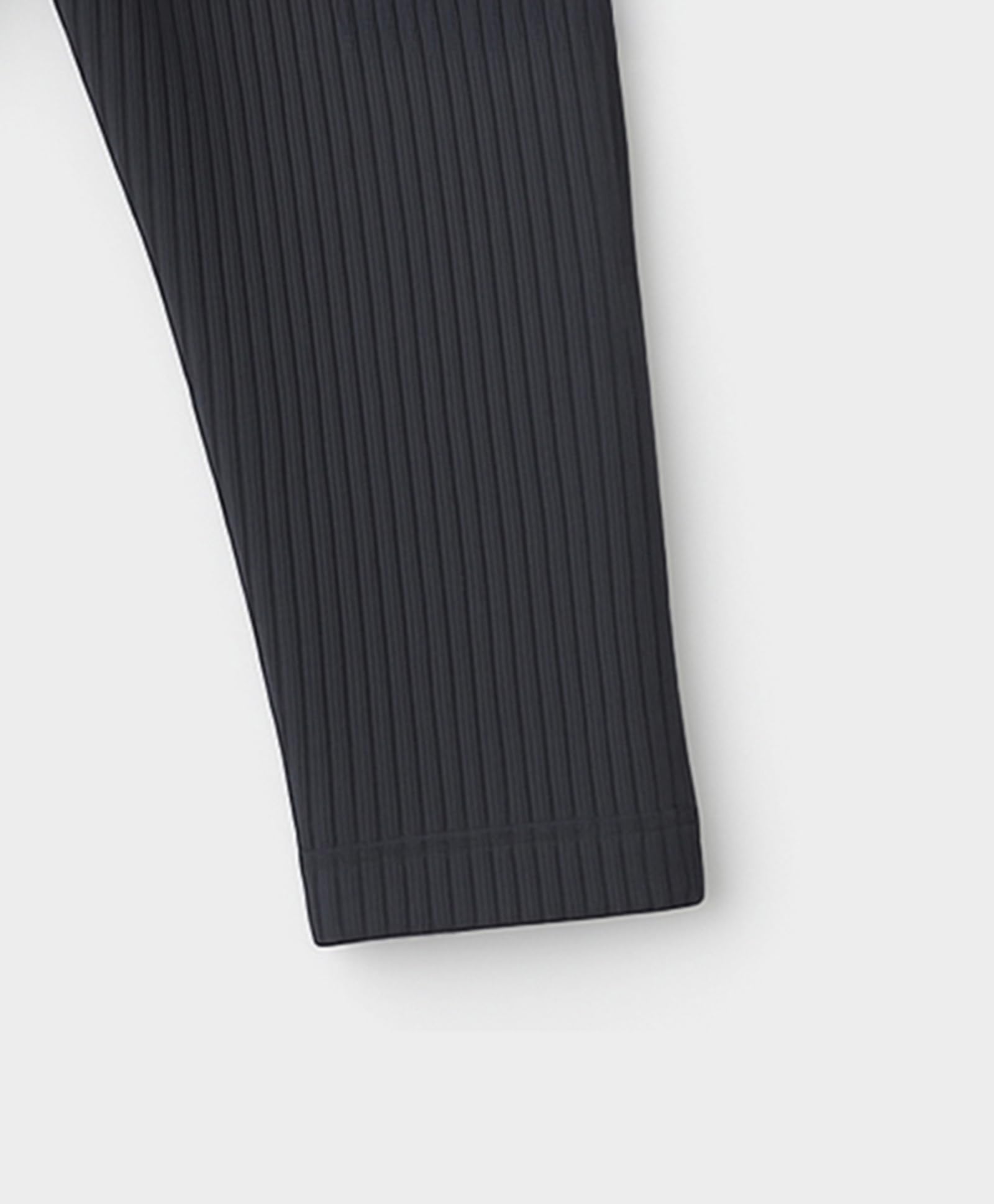 Mi Arcus Leggings in cotone tinta unita a maglia color malva per neonate e bambini