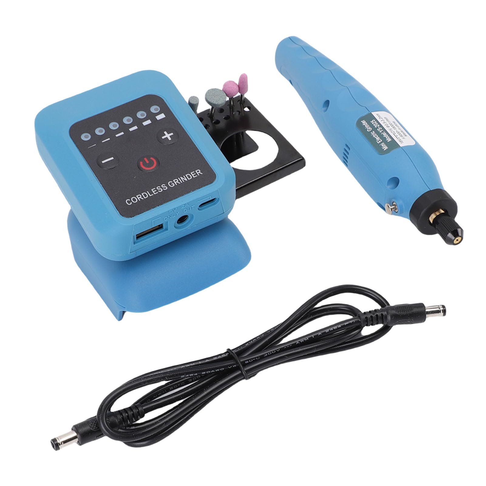 Walfront Meuleuse sans Fil 6000-18000 Tr,Min Compacte Kit 6 Vitesses