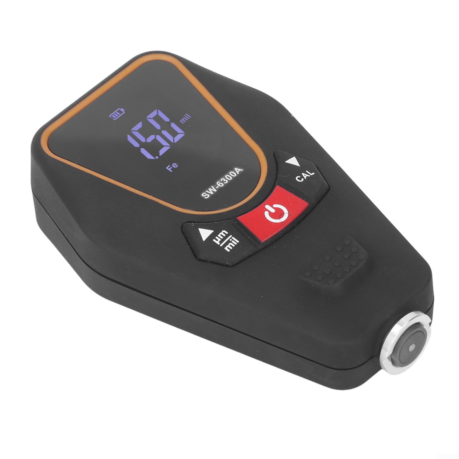 SW-6300A - Misuratore di spessore del rivestimento, strumento magnetico di misurazione della corrente per pellicole verniciate, 0-1200µm, alloggiamento in ABS, display digitale con funzione di