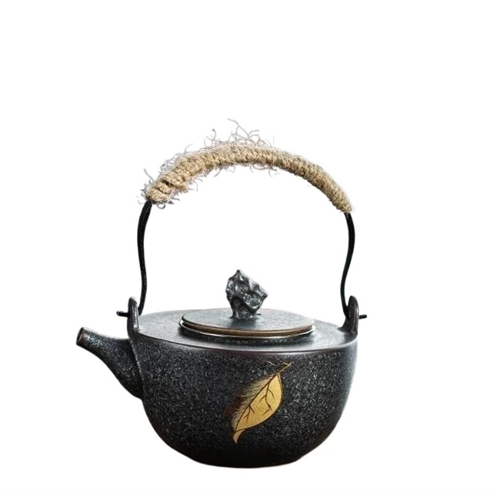 Zestaw Do Herbaty Japoński Retro Kamionkowy Ceramiczny Zestaw Do Herbaty Kung Fu Czajniczek Ze Stalowym Filtrem Sitkowym Srebrny Punktowy Czajniczek Z Uchwytem W Kształc