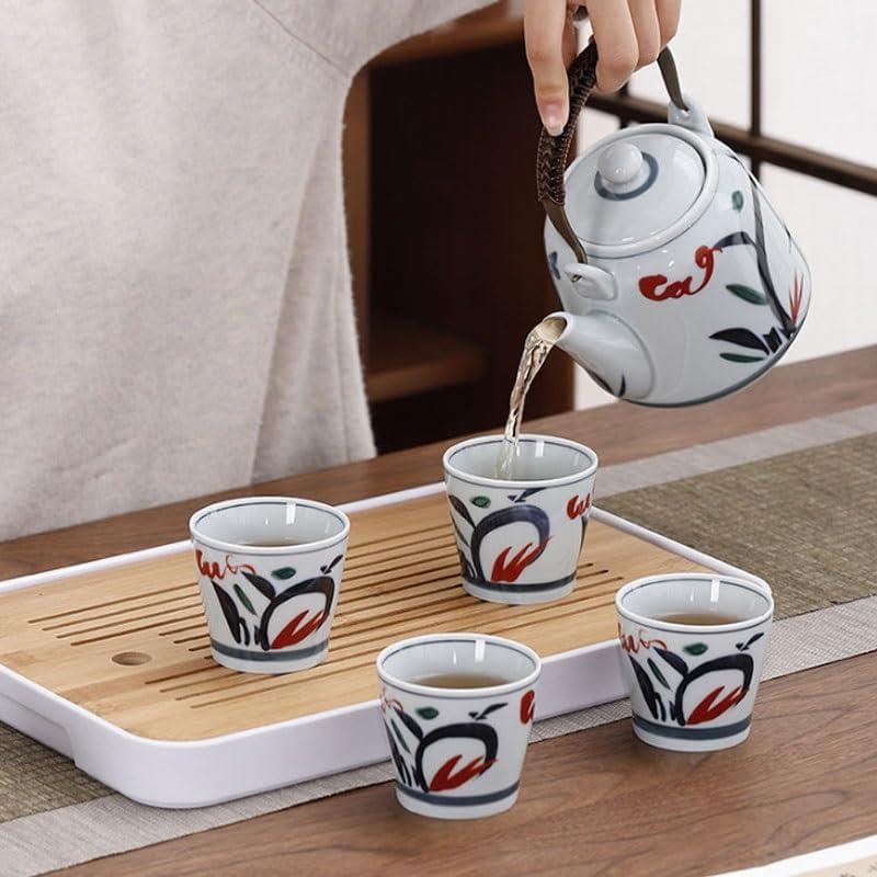 Large Capacity Ceramic Teapot Tea Cups with A Filter Screen Set for Party Afternoon