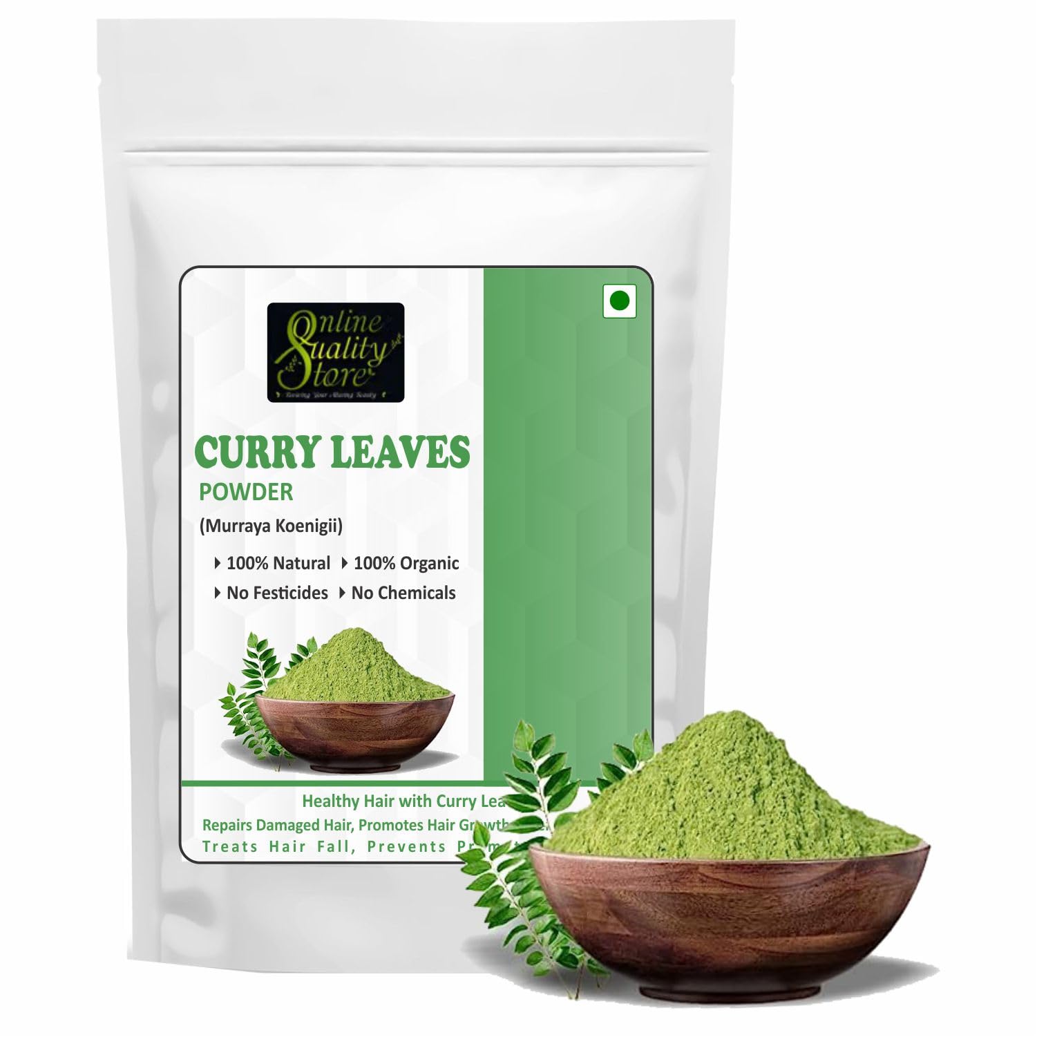 Online Quality Store Curry Leaves Powder -100g | Curry Patta Powder for hair growth, Eating