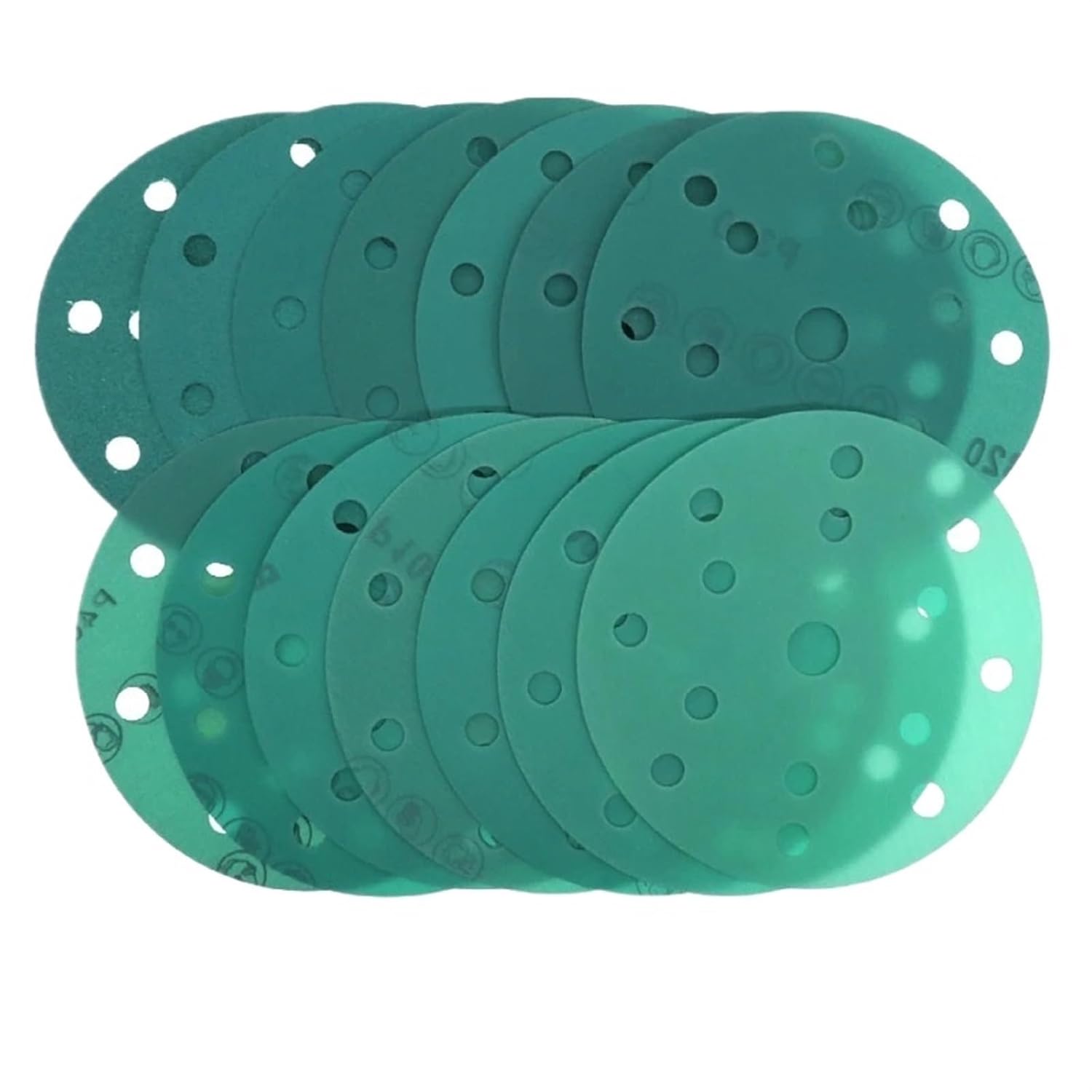 10Pcs Hook and Loop Sanding Disc 6 Inch 15 Holes 60 to 2000 Grits Polyester Film 150MM Sandpaper Wet Dry(180,5 Pieces)