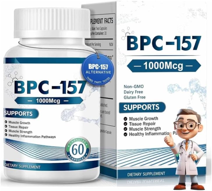 New B-pc 157 Peptide Capsules for Muscle & Workout Non-GMO, Dairy Free, Gluten Free, 60 Capsules