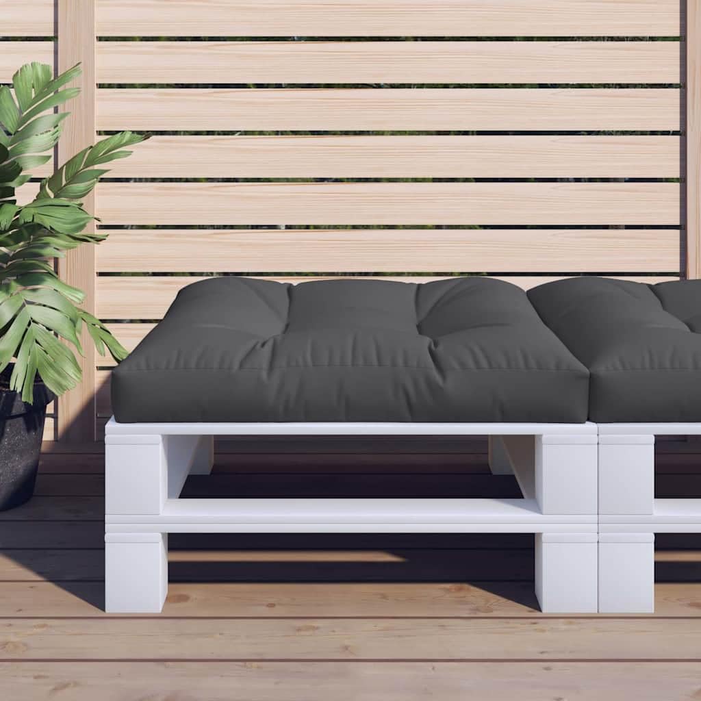 Cojín de paleta genérico negro 70 x 70 x 12 cm poliéster | Relleno de fibra hueca, confort ultra suave, uso interior y exterior, fácil de limpiar
