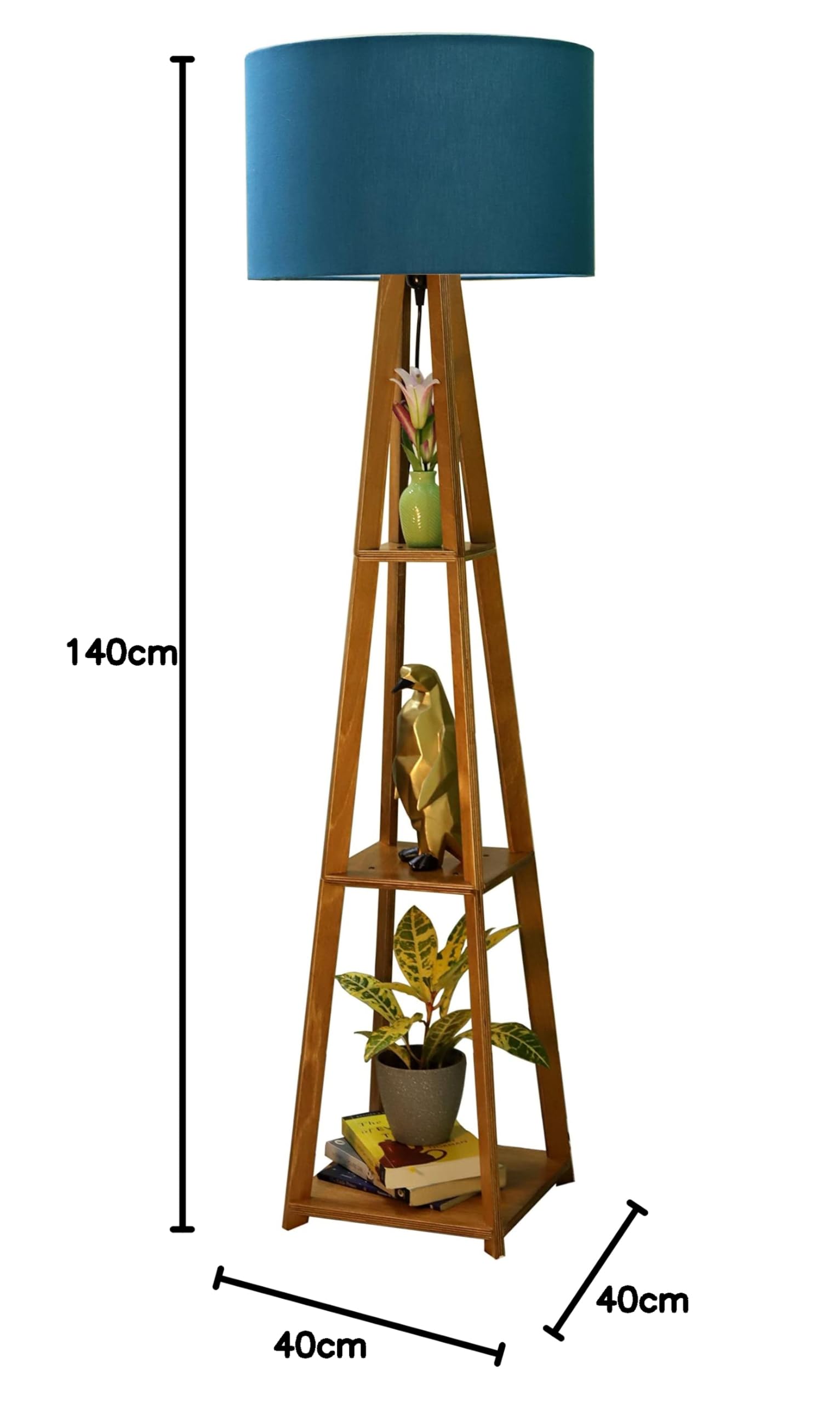 Crosscut Furniture Acrylonitrile Butadiene Styrene Floor Lamp In All New Fresh Colors. (Brown With Blue)