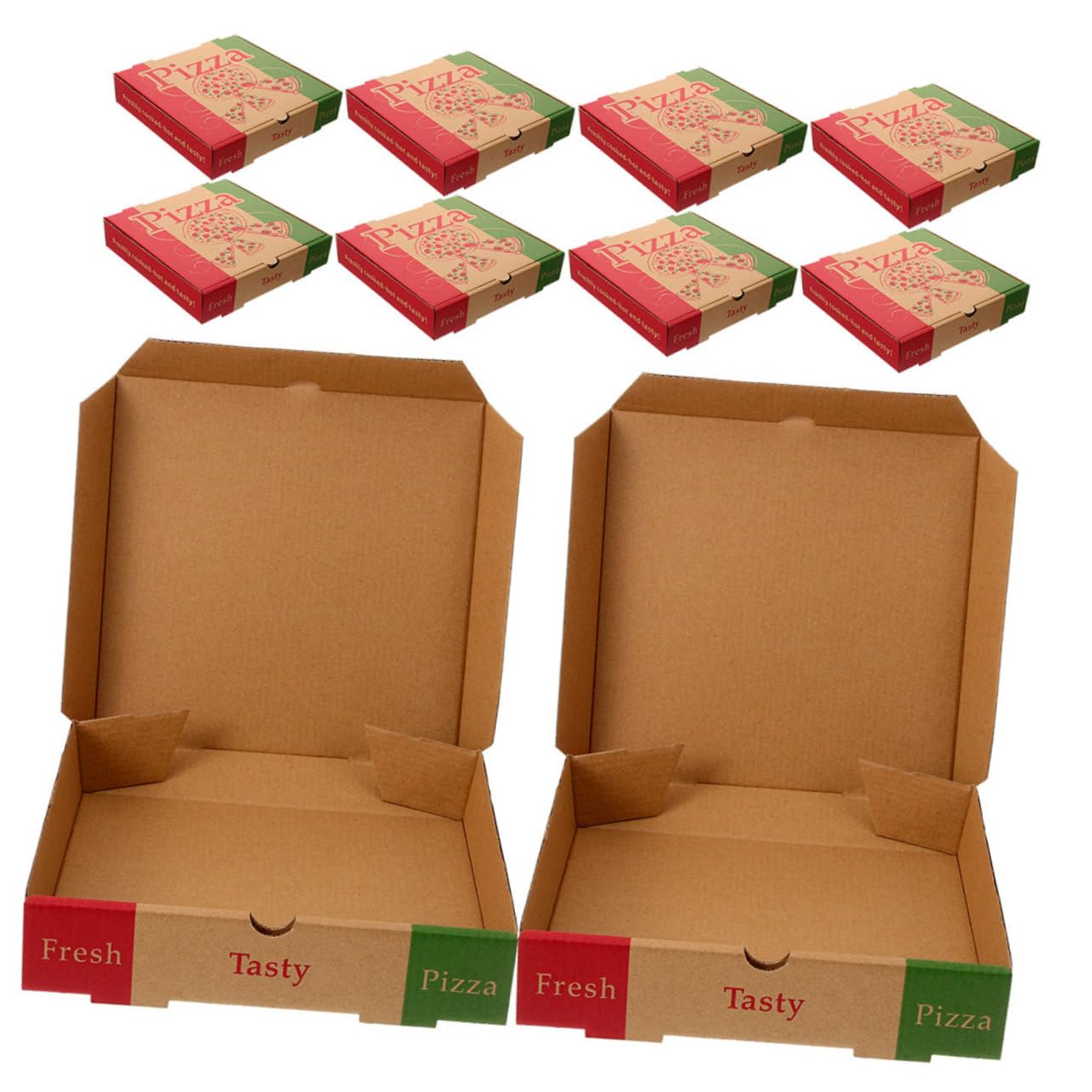 10 Stück Pizzakartons 7.28X7.28X1.57In Lebensmittelechte Pizzaverpackung Für Restaurant Takeaway Frischhaltung Und Sichere Aufbewahrung Von Pizza Und Speisen