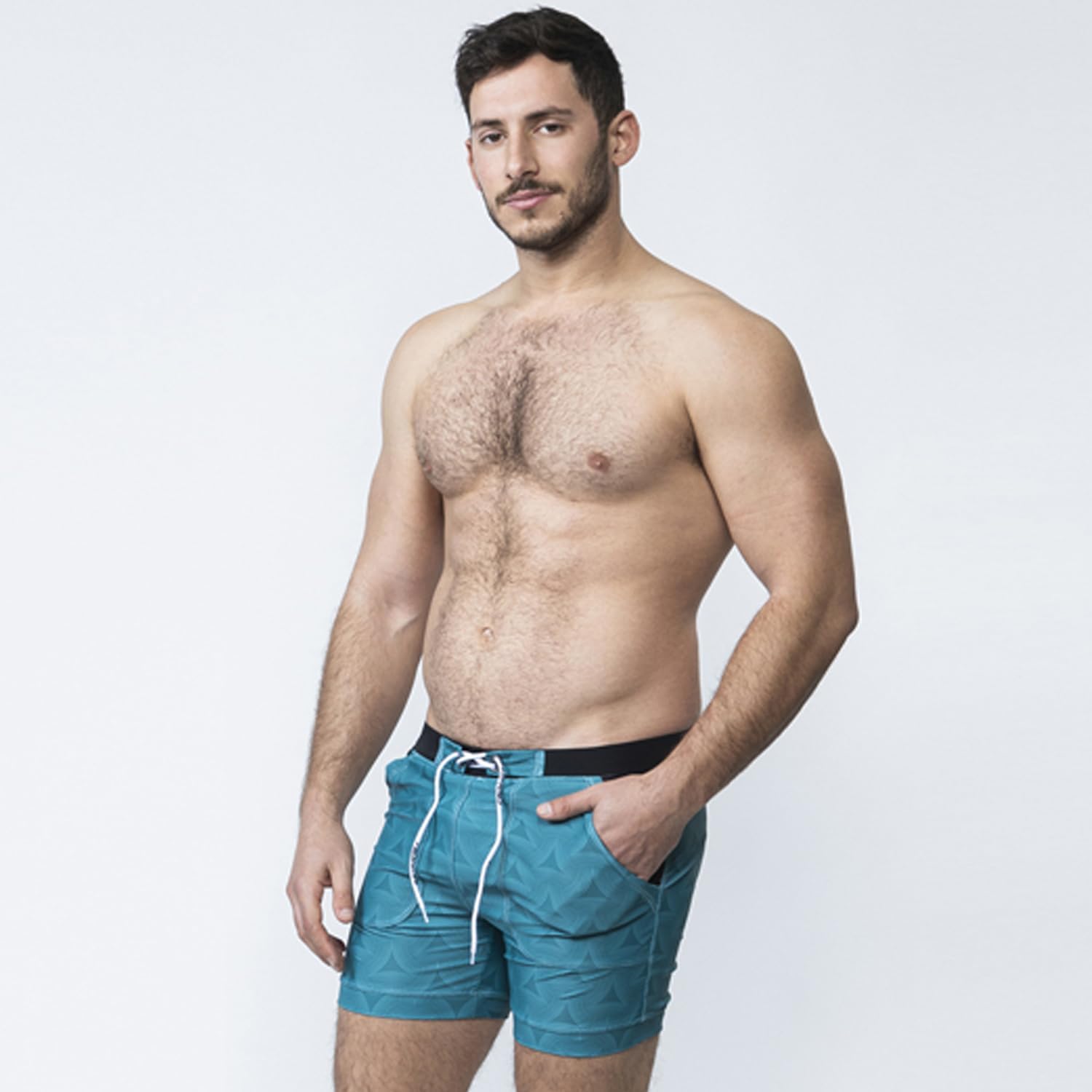Taddlee Swimwear Men Basic Long Swimming Trunk Surf Camo Shorts Swimsuits Pocket (US, Alpha, X-Small, Regular, Regular, Green2)