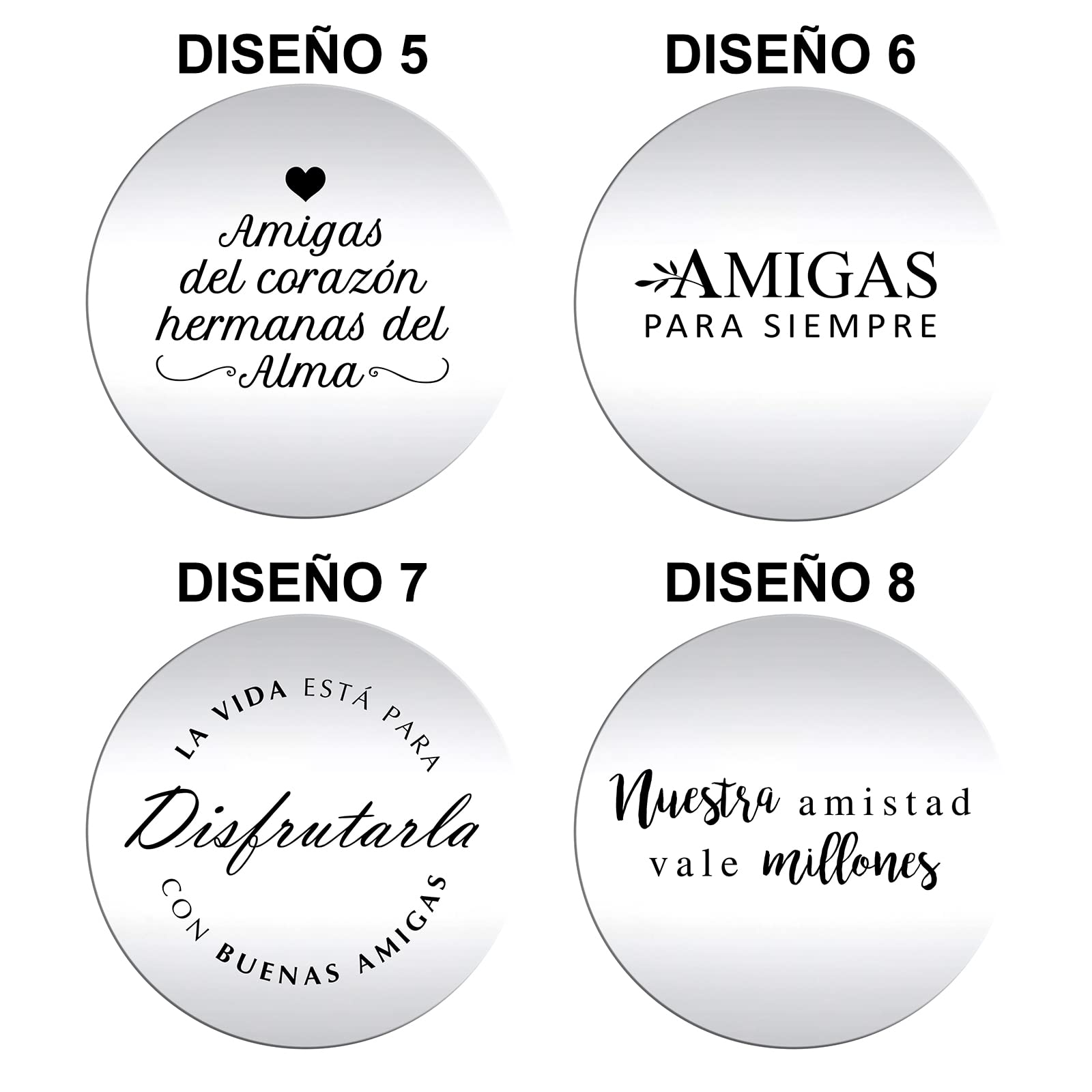Regalo Amiga - Pulsera con Mensaje Personalizado Amistad - Pulsera Original Mejor Amiga con Medalla y Texto Grabado para Regalar en Cumpleaños, Navidad - Plata de Ley