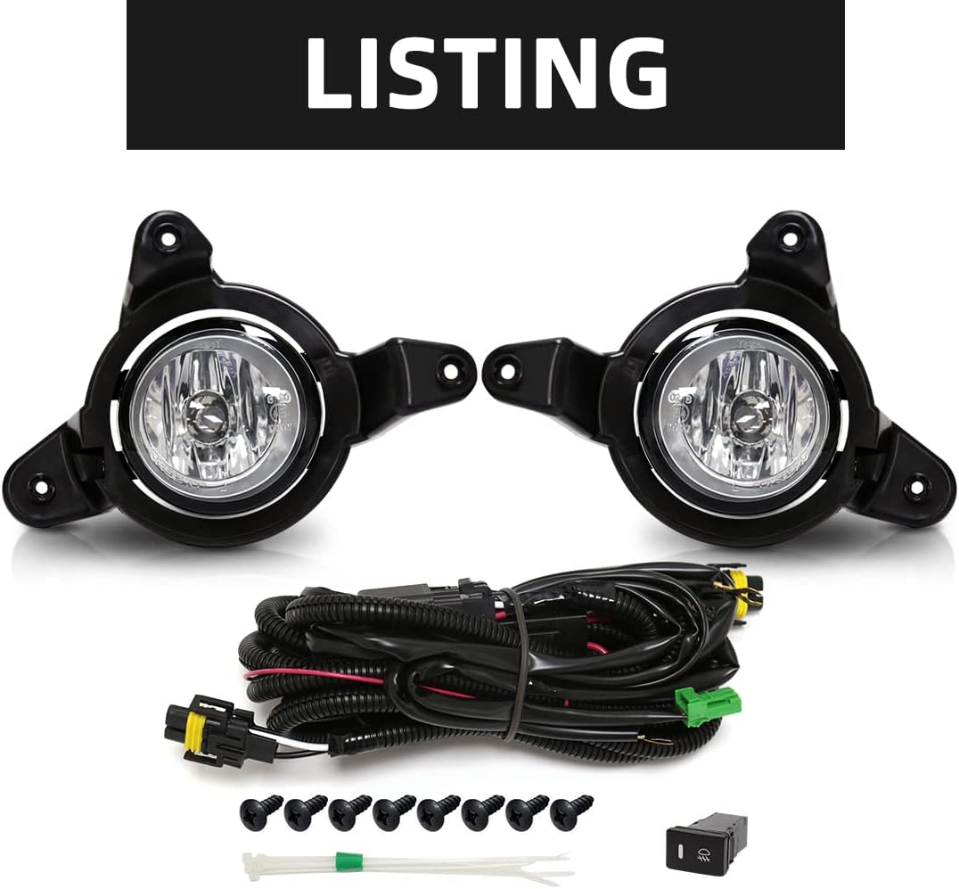 VGETTING Fog Light For Toyota CHR 2017 2018 2019 Replacement Front Bumper Halogen Lamp For C-HR Driving Fog Lamps Bulb + Switch + Wire Harness