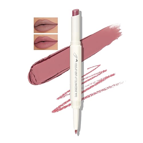 Boobeen Lápiz labial de doble punta, delineador de labios de terciopelo para maquillaje, lápiz labial cremoso para mujeres, acabado satinado mate de Boobeen Lápiz labial de doble punta, delineador de labios de terciopelo para maquillaje, lápiz labial cremoso para mujeres, acabado satinado mate de