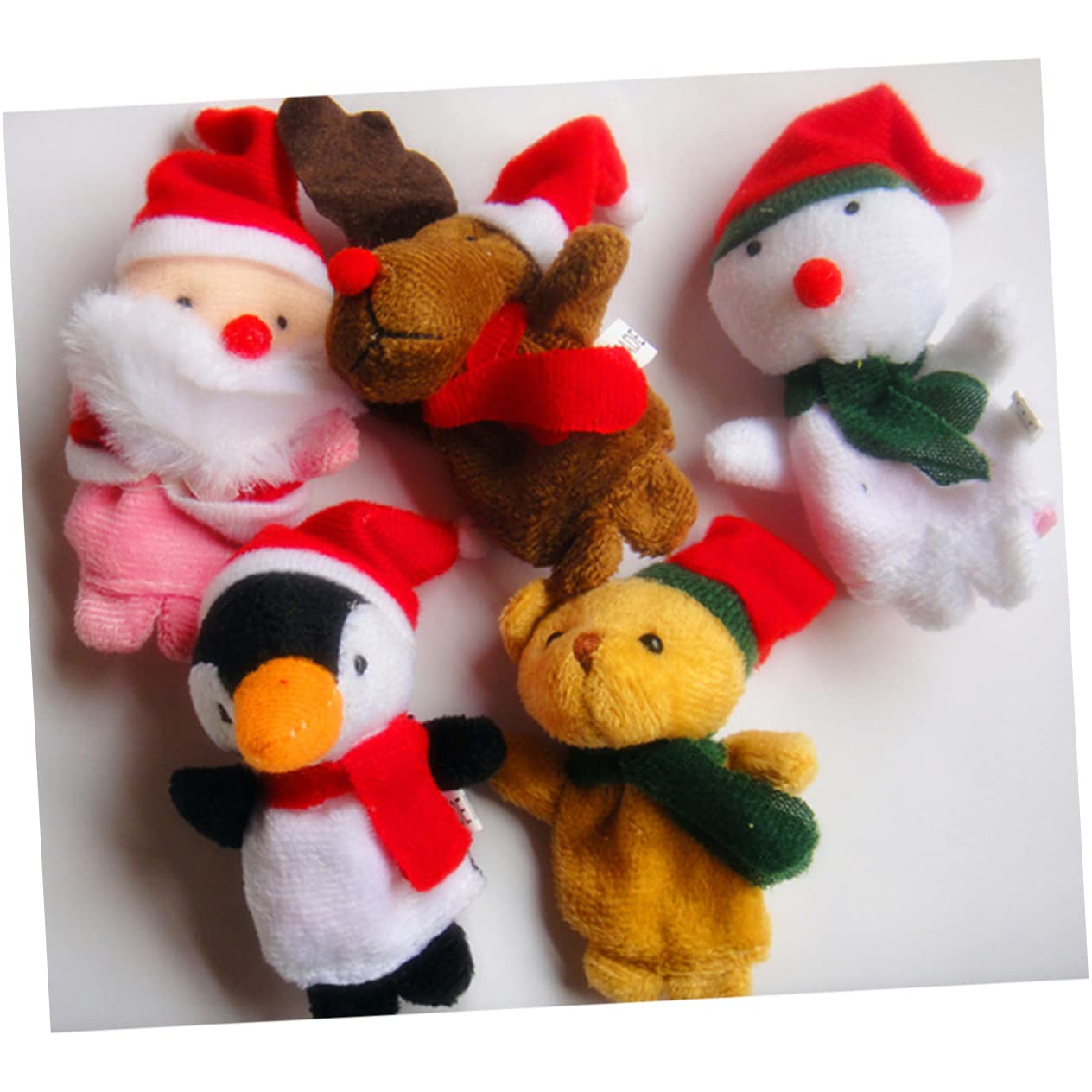 TOYANDONA 33piezas Muñecos De Dedos De Navidad Animales y Familiares De Peluche para Juguetes Educativos para Cuentos rol