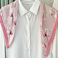 Vista 19 de FONYVE - Pañuelo de satén sedoso de tamaño mediano para mujer, cuadrado, 27.5 x 27.5 pulgadas